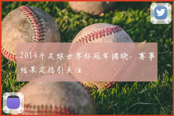 2014牛足球世界杯冠军揭晓，赛事结果定格引关注